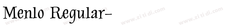 Menlo Regular字体转换